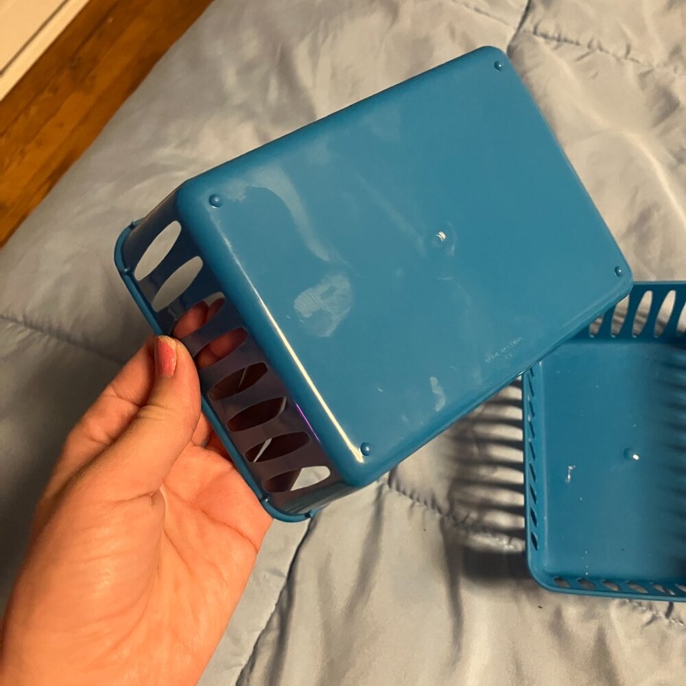 Three Blue Storage Containers - Picture 3 of 3